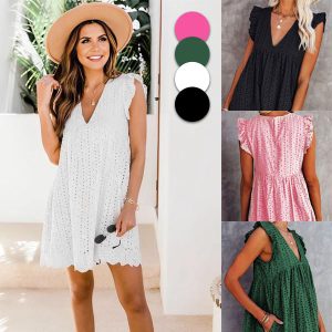 Свободна дантелена лятна рокля | BELLACHIC