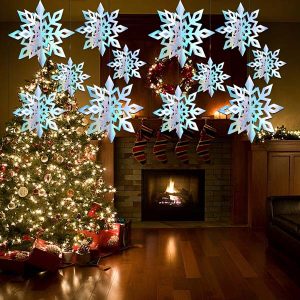 Декорация 3D Гирлянд от Снежинки (6 броя) | HOLOFLAKE