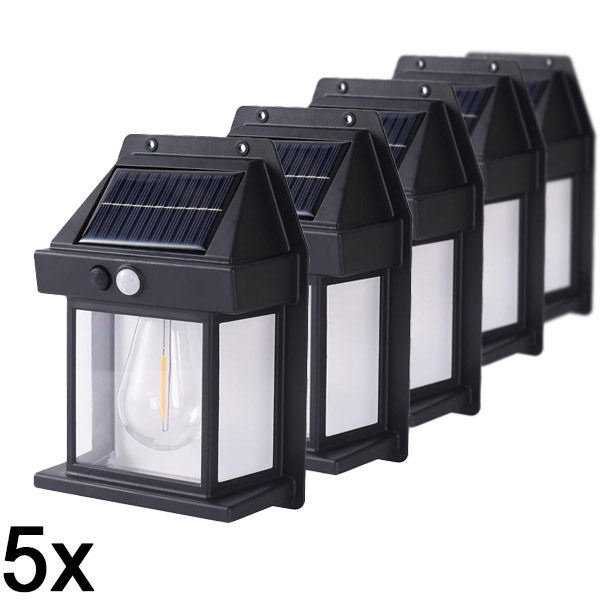5x Соларна външна лампа – не е необходимо окабеляване | FLUXLAMP
