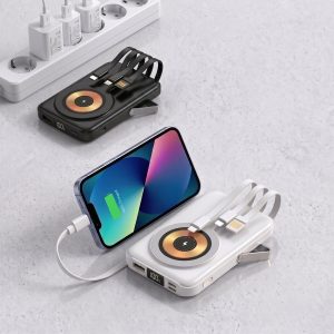 Магнитна безжична външна батерия - 10 000 mAh, 4 кабела, стойка | ULTICHARG